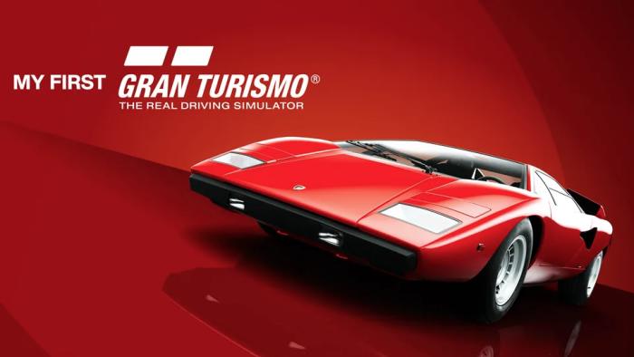 A title screen with a car.