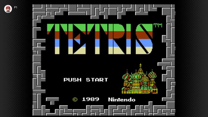 NES Tetris in the Nintendo Switch Online Library