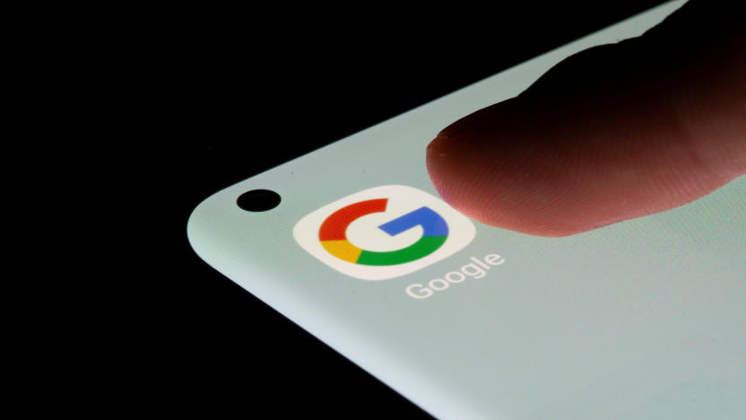 Google app is seen on a smartphone in this illustration taken, July 13, 2021. REUTERS/Dado Ruvic/Illustration