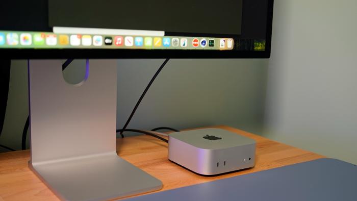 Apple Mac mini (2024) alongside a Studio Display