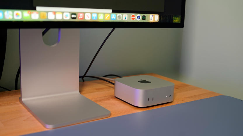 Apple Mac mini (2024) alongside a Studio Display