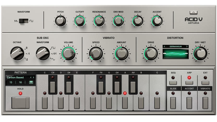 Arturia Acid V's main interface.