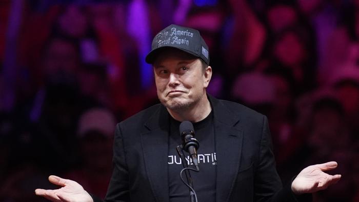 Elon Musk speaks before Republican presidential nominee former President Donald Trump at a campaign rally at Madison Square Garden, Sunday, Oct. 27, 2024, in New York. (AP Photo/Evan Vucci)