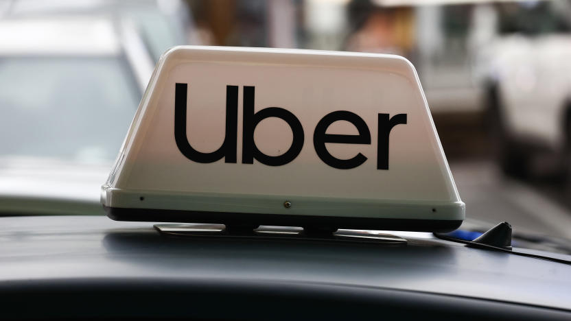 Uber logo is seen in Warsaw, Poland on October 4, 2024. (Photo by Jakub Porzycki/NurPhoto via Getty Images)