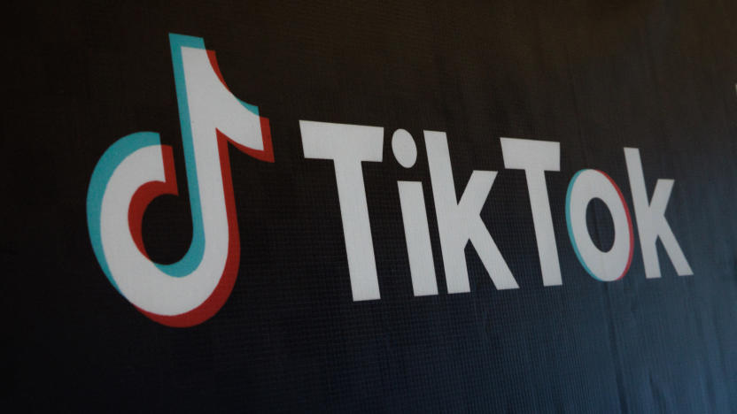 The logo of the social media video sharing app TikTok is seen during the launch of the TikTok and Indonesia's leading e-commerce site Tokopedia's Buy Local Campaign in Jakarta on December 12, 2023. Indonesia in September banned sales on social media to protect small businesses that were losing out to e-commerce giants, forcing TikTok to close its online shopping business in October. It is now set to resume that business in Indonesia -- one of TikTok's largest e-commerce markets -- under a deal with GoTo, which owns the popular local online shopping platform Tokopedia. (Photo by Yasuyoshi CHIBA / AFP) (Photo by YASUYOSHI CHIBA/AFP via Getty Images)