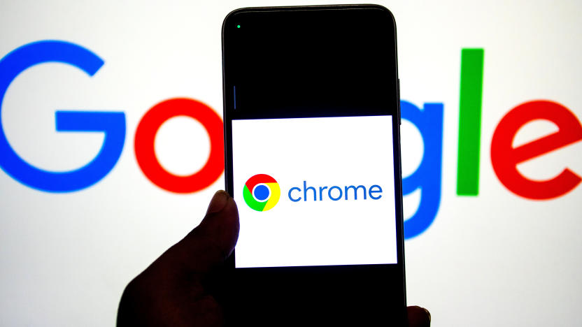 WEST BENGAL, INDIA - 2024/09/14: In this photo illustration, a Google Chrome logo seen displayed on a smartphone with a Google Logo in the background. (Photo Illustration by Avishek Das/SOPA Images/LightRocket via Getty Images)